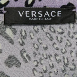 Versace Purple Leopard Print Knit Crop Top L For Women -Versace Official Website luxury women versace new clothes p690288 004