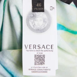Versace Green Tie Dye Medusa Print Cotton Crew Neck T-Shirt L For Women -Versace Official Website luxury women versace new clothes p690289 002