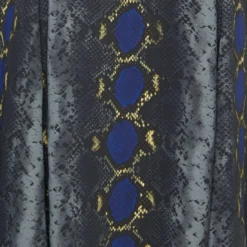 Versace Grey Snake Print Crepe Flared Mini Dress L For Women -Versace Official Website luxury women versace new clothes p690574 005