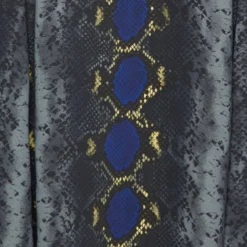 Versace Grey Snake Print Crepe Flared Mini Dress M For Women -Versace Official Website luxury women versace new clothes p690585 007