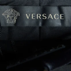 Versace Black Stretch Wool Tailored Trousers M For Women -Versace Official Website luxury women versace new clothes p690616 001