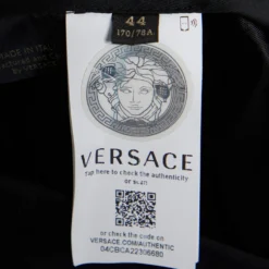 Versace Black Stretch Wool Tailored Trousers M For Women -Versace Official Website luxury women versace new clothes p690616 005