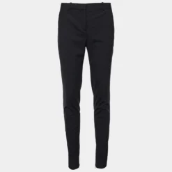 Versace Black Stretch Wool Tailored Trousers S For Women