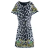 Versace Leopard Print Shift Dress M For Women