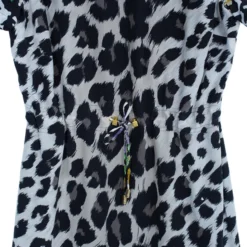 Versace Leopard Print Shift Dress M For Women -Versace Official Website luxury women versace new clothes p8429 006