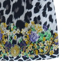 Versace Leopard Print Shift Dress M For Women -Versace Official Website luxury women versace new clothes p8429 007