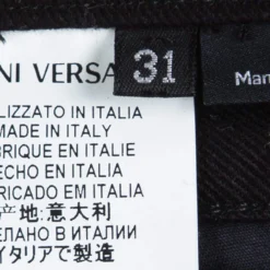 Versace Black Denim Contrast Panel Detail Straight Fit Jeans L For Women -Versace Official Website luxury women versace new clothes p85744 0006