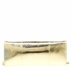 Versace Gold Snake Embossed Leather Chain Clutch For Women -Versace Official Website luxury women versace new handbags p120674 004