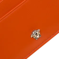 Versace Orange Leather Card Case For Women -Versace Official Website luxury women versace new handbags p180567 007