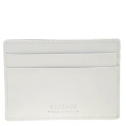 Versace White Leather Card Case For Women -Versace Official Website luxury women versace new handbags p180568 003
