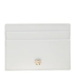 Versace White Leather Card Case For Women