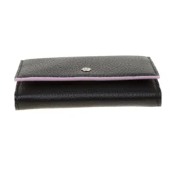 Versace Black Leather Card Case Wallet For Women -Versace Official Website luxury women versace new handbags p180570 010