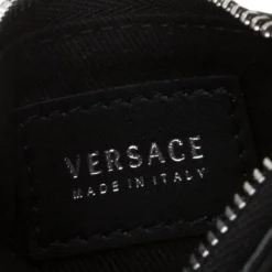 Versace Black Leather Coin Purse For Women -Versace Official Website luxury women versace new handbags p180571 001