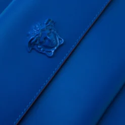 Versace Blue Leather Wristlet Clutch For Women -Versace Official Website luxury women versace new handbags p180578 010
