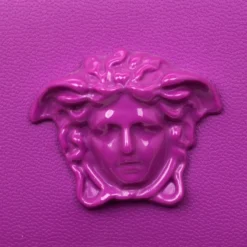 Versace Purple Leather Wristlet Clutch For Women -Versace Official Website luxury women versace new handbags p180579 003