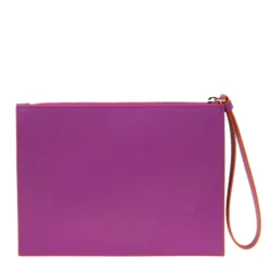 Versace Purple Leather Wristlet Clutch For Women -Versace Official Website luxury women versace new handbags p180579 006