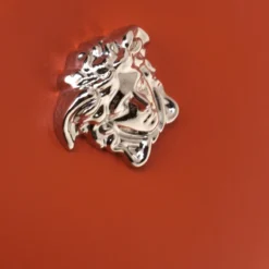 Versace Orange Leather Medusa Pochette For Women -Versace Official Website luxury women versace new handbags p180580 008