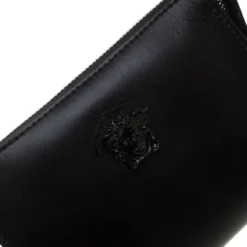 Versace Black Leather Medusa Pochette For Women -Versace Official Website luxury women versace new handbags p180581 008