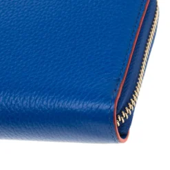 Versace Blue Leather Zip Around Continental Wallet For Women -Versace Official Website luxury women versace new handbags p180582 008