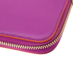 Versace Magenta Leather Zip Around Continental Wallet For Women -Versace Official Website luxury women versace new handbags p180583 007