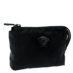Versace Black Nylon Medusa Pochette For Women -Versace Official Website luxury women versace new handbags p192874 007