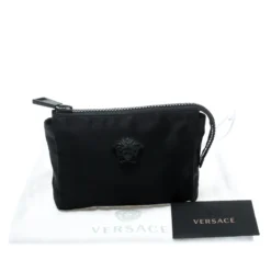 Versace Black Nylon Medusa Pochette For Women -Versace Official Website luxury women versace new handbags p192874 010