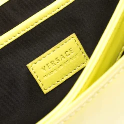 Versace Neon Yellow Patent Leather Medusa Palazzo Shoulder Bag For Women -Versace Official Website luxury women versace new handbags p240637 010