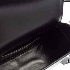 Versace Black Leather Small Virtus Saddle Bag For Women -Versace Official Website luxury women versace new handbags p384492 006