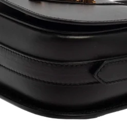 Versace Black Leather Small Virtus Saddle Bag For Women -Versace Official Website luxury women versace new handbags p384492 009