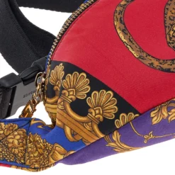 Versace Multicolor Printed Nylon Belt Bag For Women -Versace Official Website luxury women versace new handbags p567563 011