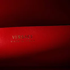 Versace Red Leather Tribute Medusa Studded Zip Tote For Women -Versace Official Website luxury women versace new handbags p574681 011