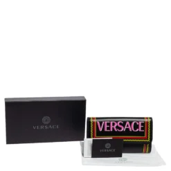 Versace Black Leather Vintage Logo Flap Continental Wallet For Women -Versace Official Website luxury women versace new handbags p575567 001
