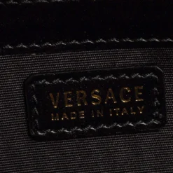 Versace Black Leather Vintage Logo Flap Continental Wallet For Women -Versace Official Website luxury women versace new handbags p575567 009