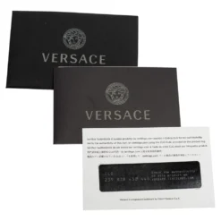 Versace Black Leather Vintage Logo Flap Continental Wallet For Women -Versace Official Website luxury women versace new handbags p575567 011