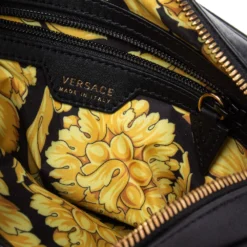 Versace Black Leather La Medusa Belt Bag For Women 18 Versace Black Leather La Medusa Belt Bag For Women -Versace Official Website luxury women versace new handbags p601140 003