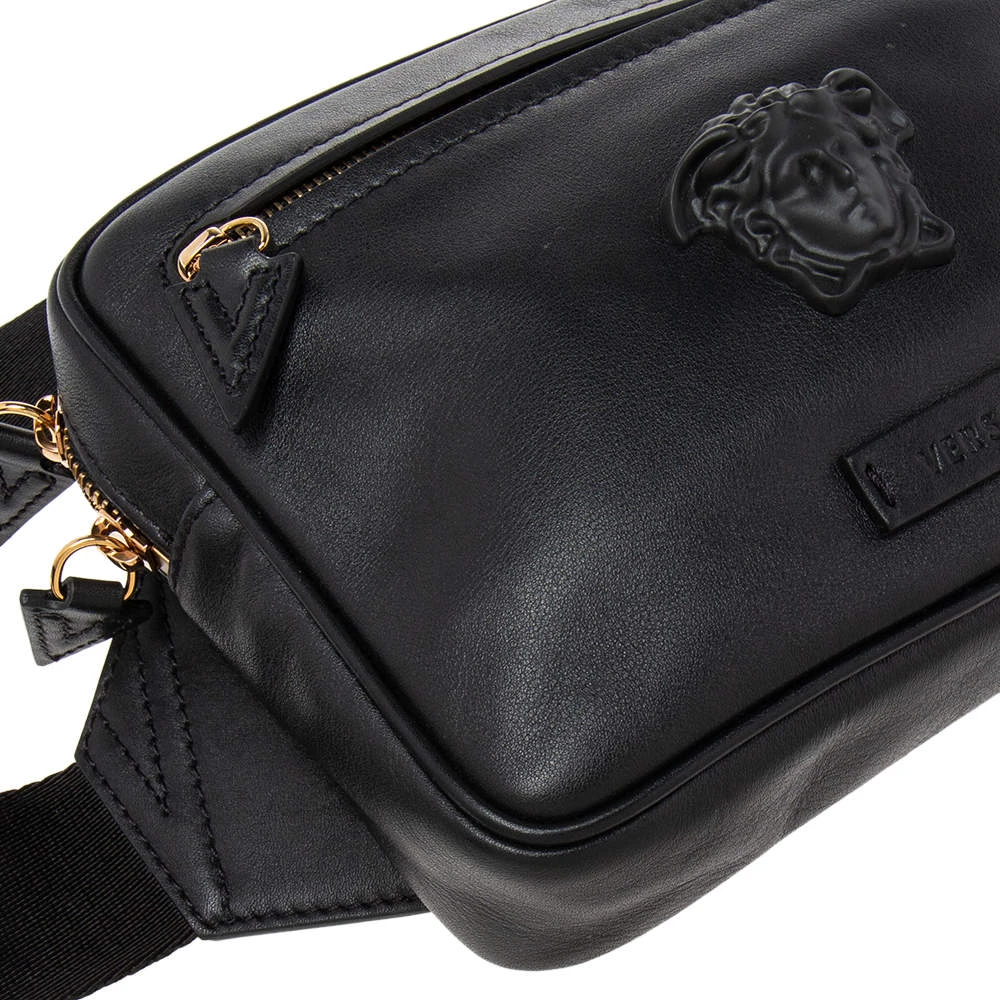 Versace Black Leather La Medusa Belt Bag For Women 10 Versace Black Leather La Medusa Belt Bag For Women - Image 10