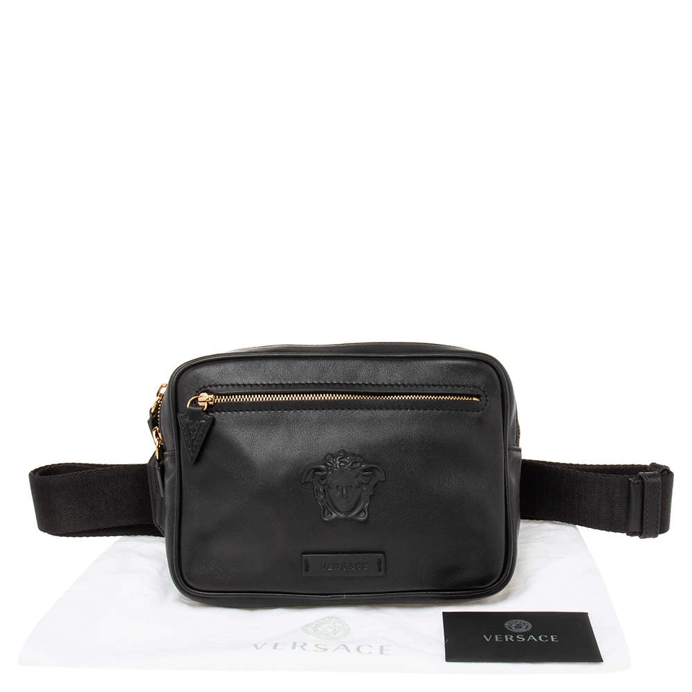 Versace Black Leather La Medusa Belt Bag For Women 9 Versace Black Leather La Medusa Belt Bag For Women - Image 9
