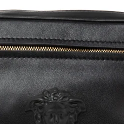 Versace Black Leather La Medusa Belt Bag For Women 15 Versace Black Leather La Medusa Belt Bag For Women -Versace Official Website luxury women versace new handbags p601140 012