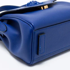 Versace Blue Leather La Medusa Top Handle Bag For Women 24 Versace Blue Leather La Medusa Top Handle Bag For Women -Versace Official Website luxury women versace new handbags p679950 008
