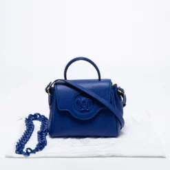Versace Blue Leather La Medusa Top Handle Bag For Women 23 Versace Blue Leather La Medusa Top Handle Bag For Women -Versace Official Website luxury women versace new handbags p679950 010
