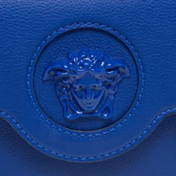 Versace Blue Leather La Medusa Top Handle Bag For Women 17 Versace Blue Leather La Medusa Top Handle Bag For Women -Versace Official Website luxury women versace new handbags p679950 013