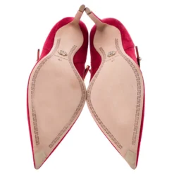 Versace Red Suede Medusa Strap Pointed Toe Pumps Size 40 For Women 13 Versace Red Suede Medusa Strap Pointed Toe Pumps Size 40 For Women -Versace Official Website luxury women versace new shoes p242863 004