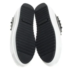 Versace Black Studded Leather Medusa City Platform Sneakers Size 39 For Women -Versace Official Website luxury women versace new shoes p279544 005