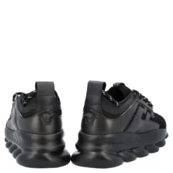 Versace Black Chain Reaction Women's Sneakers Size EU 36.5 For Women -Versace Official Website luxury women versace new shoes p382661 005