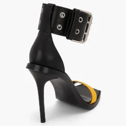 Versace Black Mesh/Leather Versus Sandals Size EU 38 For Women 7 Versace Black Mesh/Leather Versus Sandals Size EU 38 For Women -Versace Official Website luxury women versace new shoes p528744 002