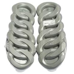 Versace Metallic Grey Mesh, Patent And Leather Chain Reaction Sneakers Size 41 For Men -Versace Official Website luxury women versace new shoes p531135 009