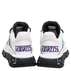 Versace Multicolor Leather And Fabric Trigreca Low Top Sneakers Size 38 For Women -Versace Official Website luxury women versace new shoes p533414 006