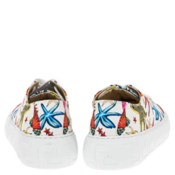 Versace Multicolor Canvas Starfish Print Low Top Sneakers Size 40 For Women -Versace Official Website luxury women versace new shoes p537297 006