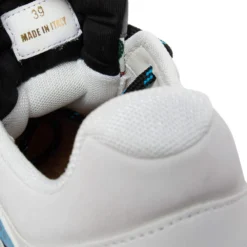 Versace White Leather And Canvas Tresor De La Mer Trigreca Lace Up Sneakers Size 39 For Women -Versace Official Website luxury women versace new shoes p603308 003