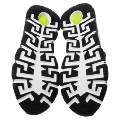 Versace White Leather And Canvas Tresor De La Mer Trigreca Lace Up Sneakers Size 39 For Women -Versace Official Website luxury women versace new shoes p603308 006